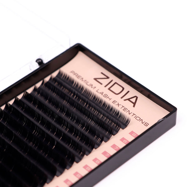 ZIDIA Premium Lash Extensions - вії для нарощування (20 стрічок) C0,07 х MIX (6-13 мм)
