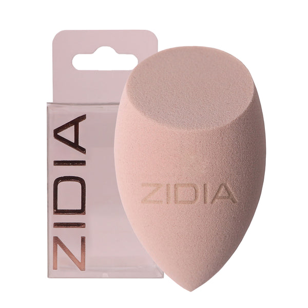 Спонж ZIDIA MakeUp Blender "Frieda", зрізана крапля, сірий в коробочці (без латексу)
