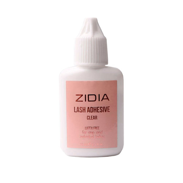 ZIDIA Latex Free Lash Adhesive - клей для накладних вій і пучків (прозорий), 15 мл