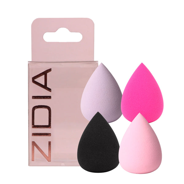 ZIDIA MakeUp Blender Sponge Water Drop "Venera", 4 шт