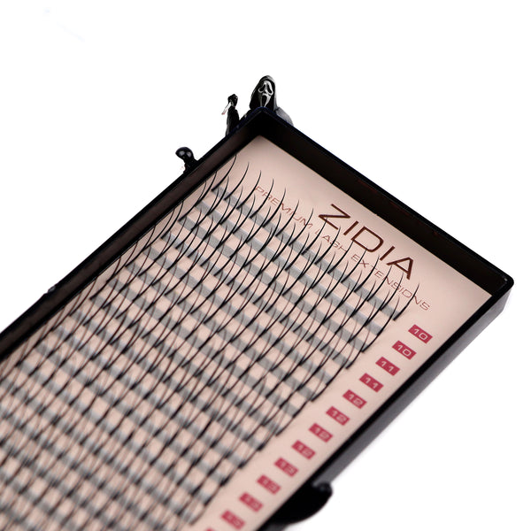 ZIDIA Premium Lash Extensions Premade Spike Lashes - Вії-шипи для нарощування, 20 стрічок – C 0,07 MIX L (10-16mm)
