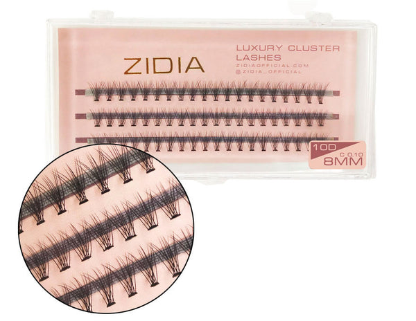 ZIDIA Cluster Lashes 10D C 0.10 (3 strips, size 8 mm)