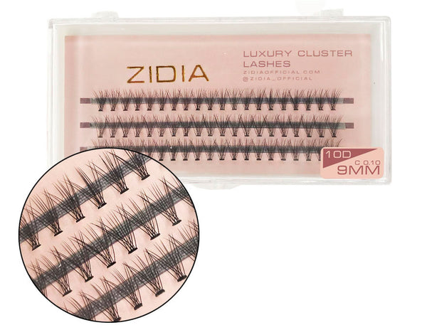 ZIDIA Cluster Lashes 10D C 0.10 (3 strips, size 9 mm)
