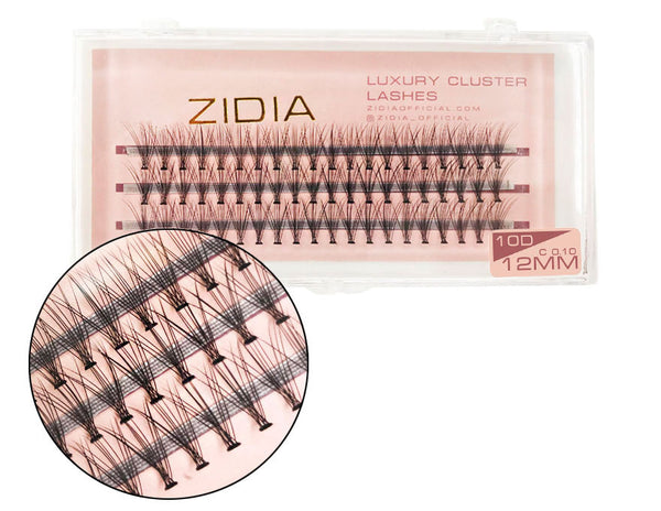 ZIDIA Cluster Lashes 10D C 0.10 (3 tiras, tamaño 12 mm)