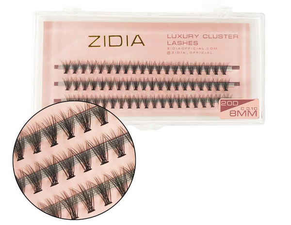 ZIDIA Cluster Lashes 20D C 0,10 (3 стрічки, розмір 8 мм)