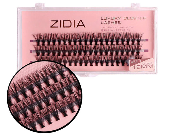 ZIDIA Cluster Lashes 30D C 0,07 (3 стрічки, розмір 12 мм)