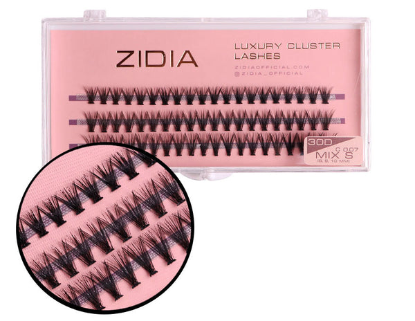 ZIDIA Cluster Lashes 30D C 0,07 MIX S (3 стрічки, розмір 8, 9, 10 мм)