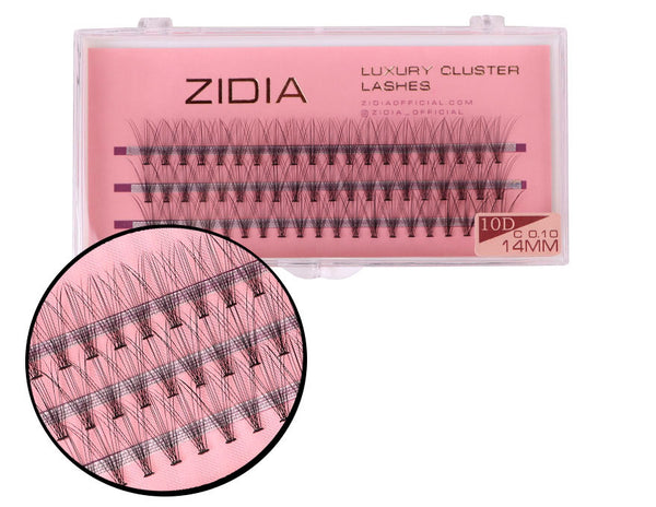 ZIDIA Cluster Lashes 10D C 0.10 (3 strips, size 14 mm)