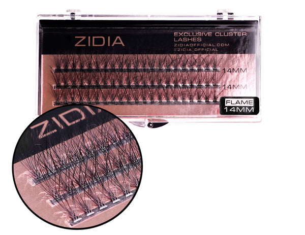 ZIDIA Exclusive Cluster lashes 20D Flame Series C 0,10 (3 стрічки, розмір 14 мм)