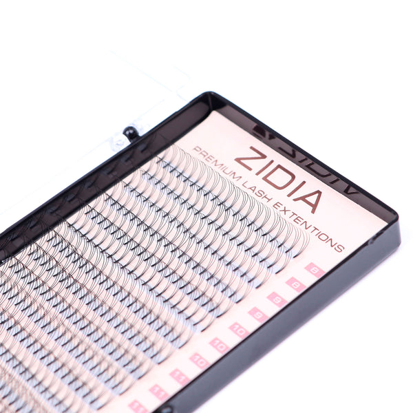 ZIDIA Premium Lash Extensions Premade Fans 3D - вії для нарощування (20 стрічок) D0,10 х MIX M (8-16 мм)