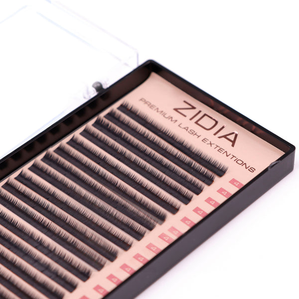 ZIDIA Premium Lash Extensions - вії для нарощування (20 стрічок) C0,07 х 4 мм
