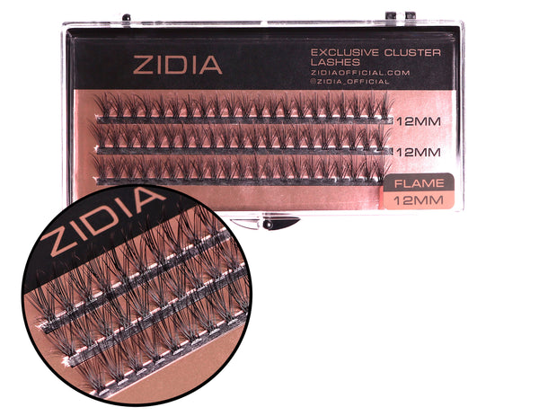 ZIDIA Exclusive Cluster lashes 20D Flame Series C 0,10 (3 стрічки, розмір 12 мм)