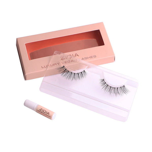 ZIDIA Lashes Red Carpet Collection, style Megan (clear band) 1 pair, багаторазові+ZIDIA Latex Free Lash Adhesive