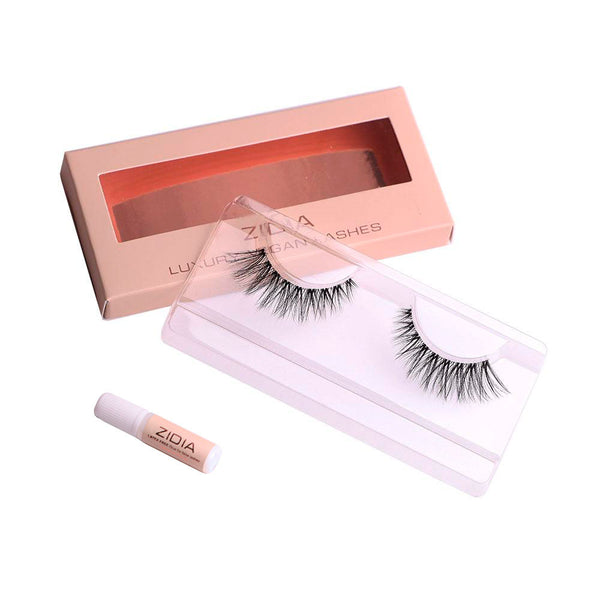 ZIDIA Lashes Red Carpet Collection, style Catherine (clear band) 1 pair, багаторазові+ZIDIA Latex Free Lash Adhesive